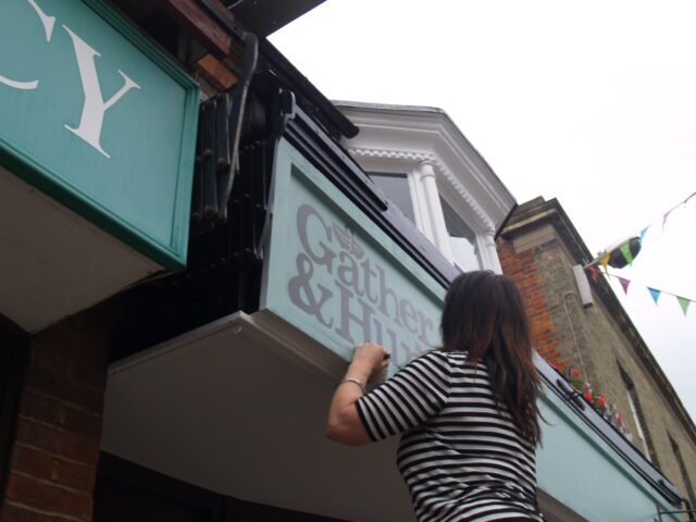 Commission for a bespoke hand-crafted shop fascia sign for an artisan food shop