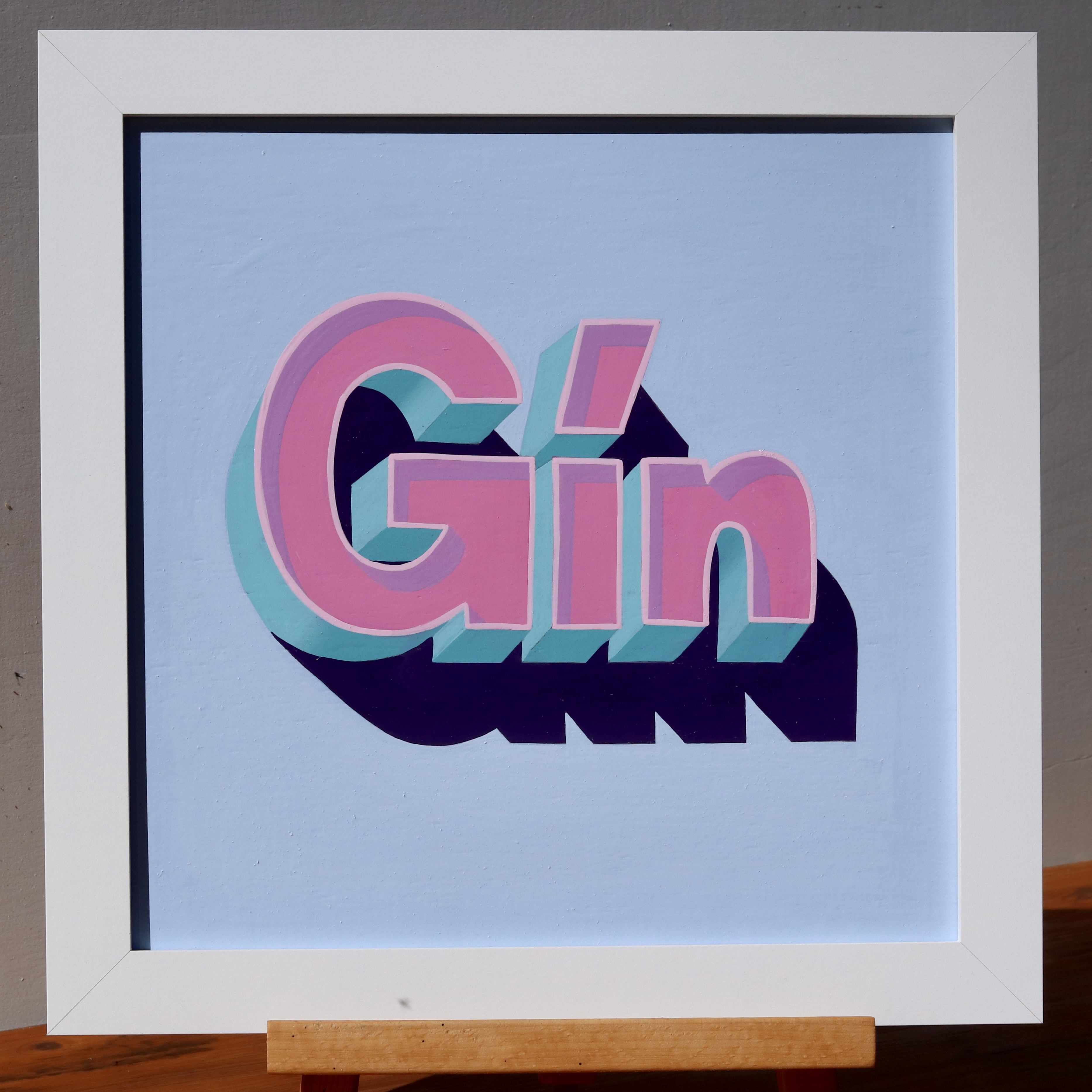 ‘GIN’ hand painted novelty sign
