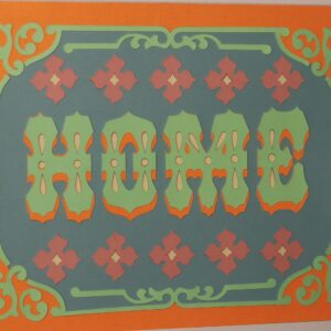 HOME original hand drawn design, hand-finished PAPER CUT art