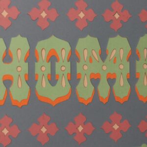 HOME unique and original hand drawn design, hand-finished PAPER CUT art