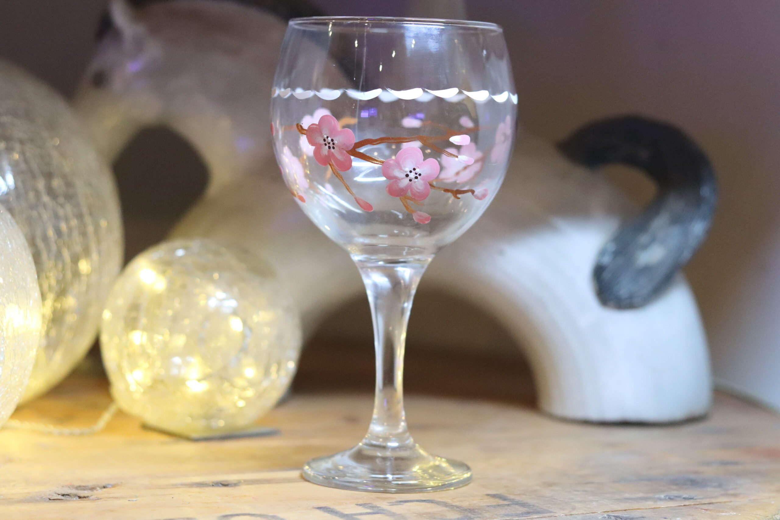 Cherry blossom gin glass