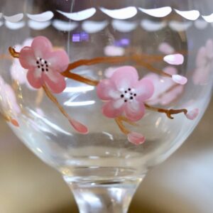 Cherry blossom gin glass