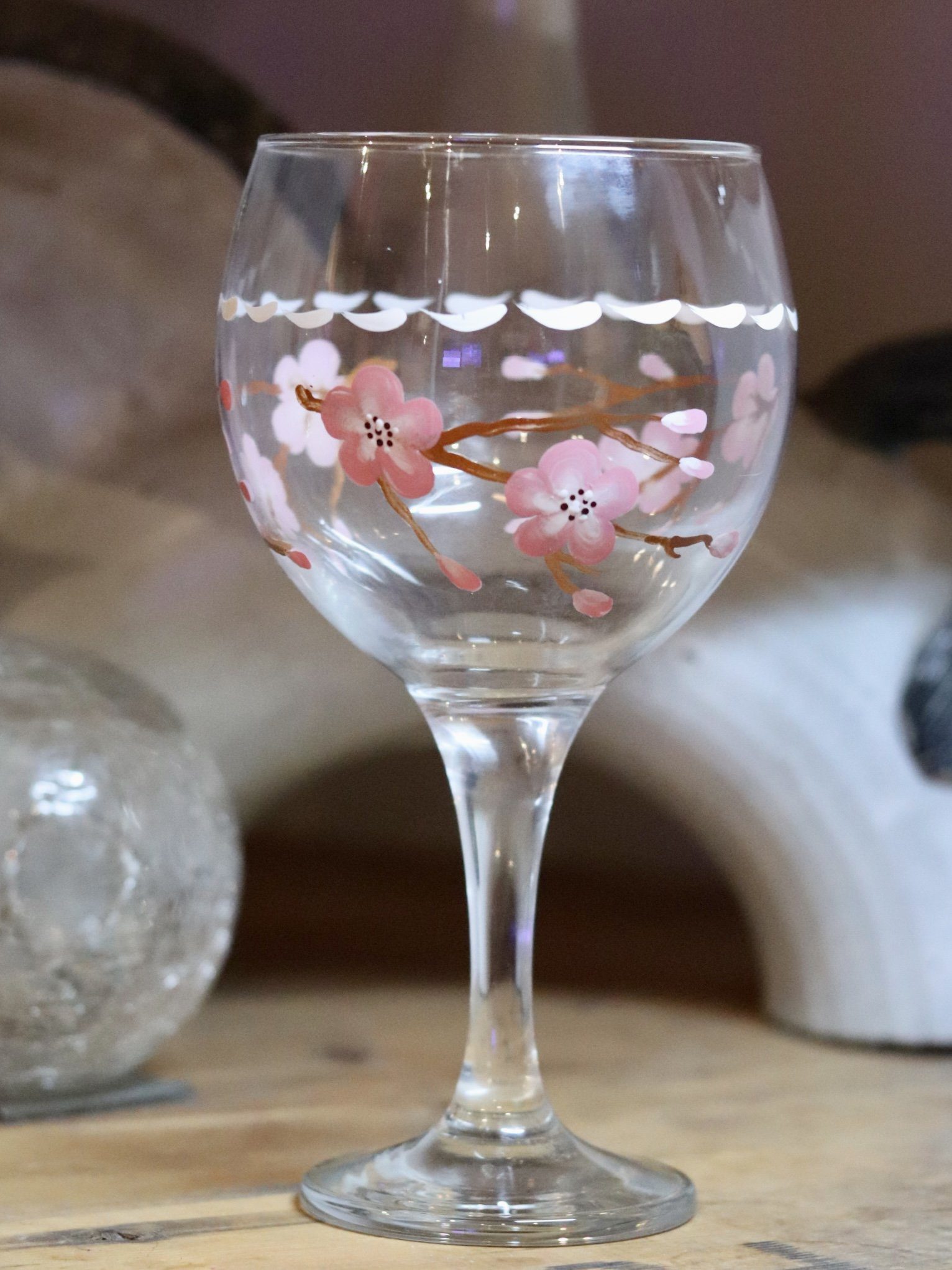 Cherry blossom gin glass