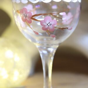 Cherry blossom gin glass