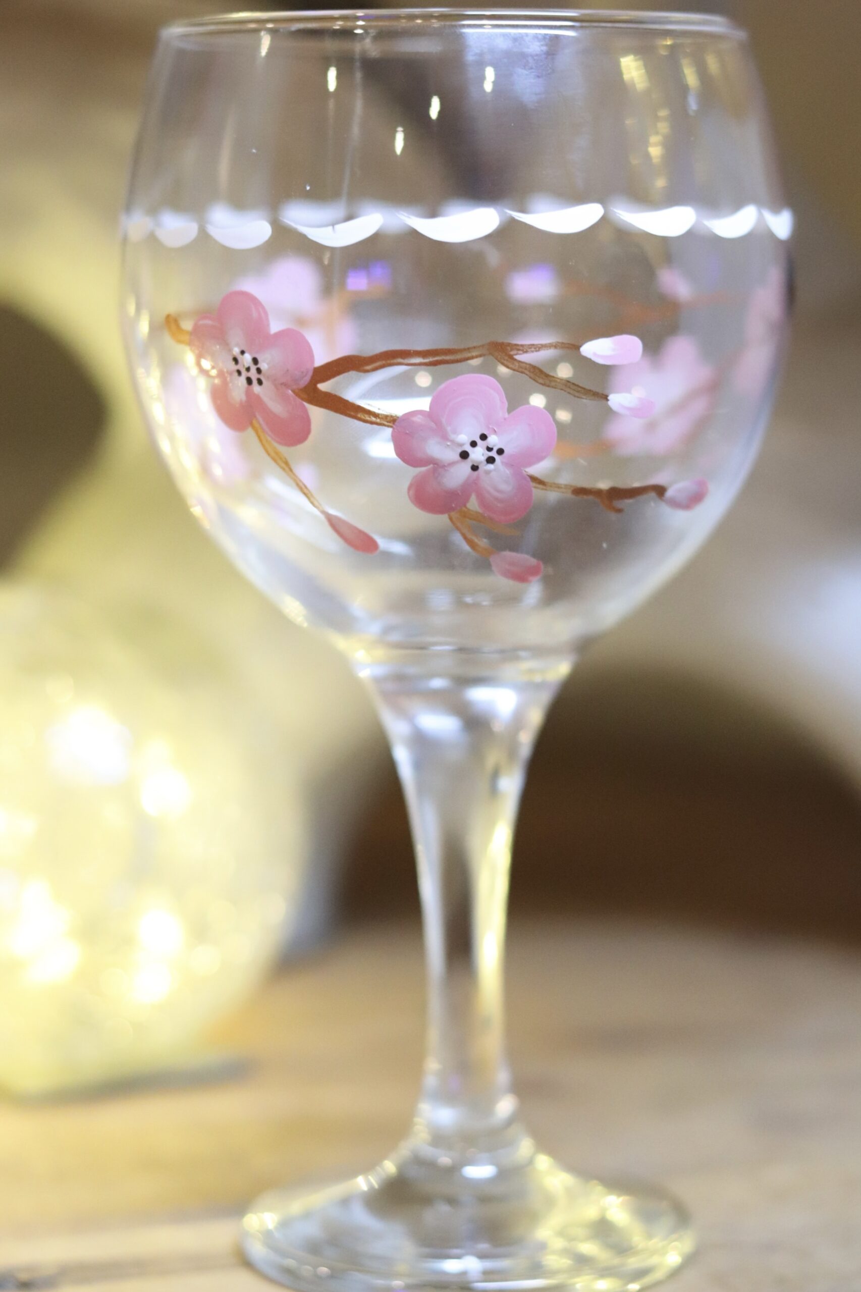 Cherry blossom gin glass