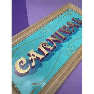 CARNIVAL hand-painted and gilded letter art sign