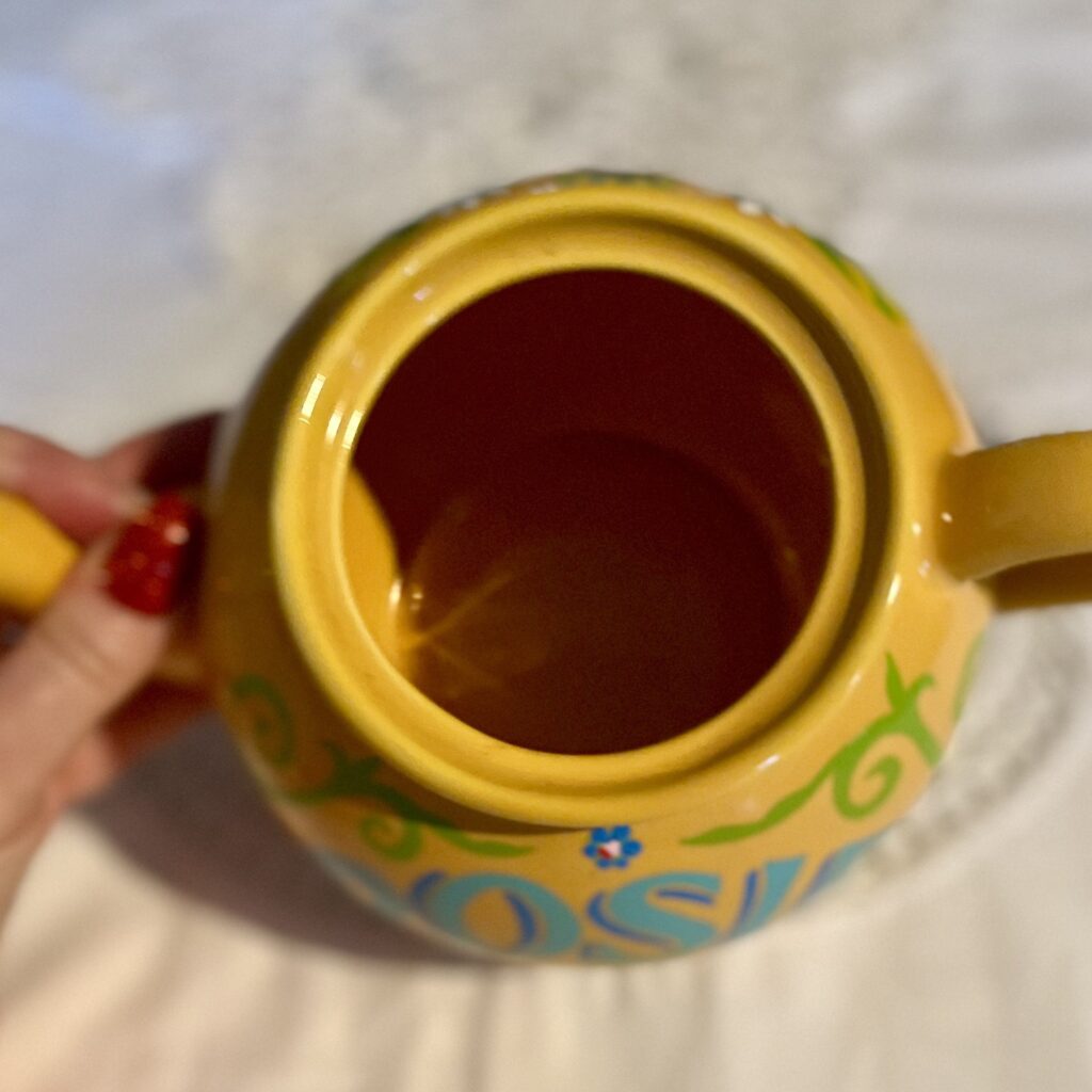 Rosie Lee handpainted teapot with canal roses