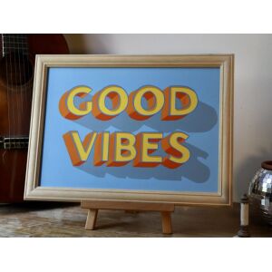 Handpainted sign art GOOD VIBES