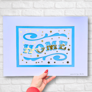 JOY papercut lettering art A3 poster