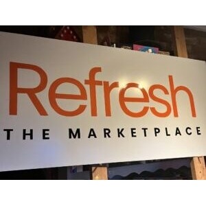 handpainted sign for REFRESH high wycombe