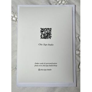 Ornamental letter  Greetings card back