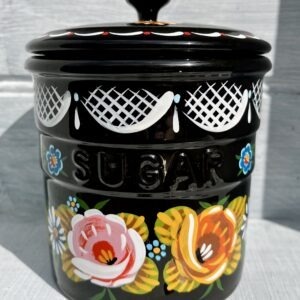 Canal Roses handpainted  sugar ceramic pot